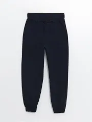 LACİVERT PENYE LASTİKLİ PAÇA PANTOLON