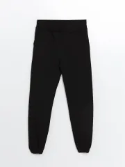 SİYAH PENYE LASTİKLİ PAÇA PANTOLON